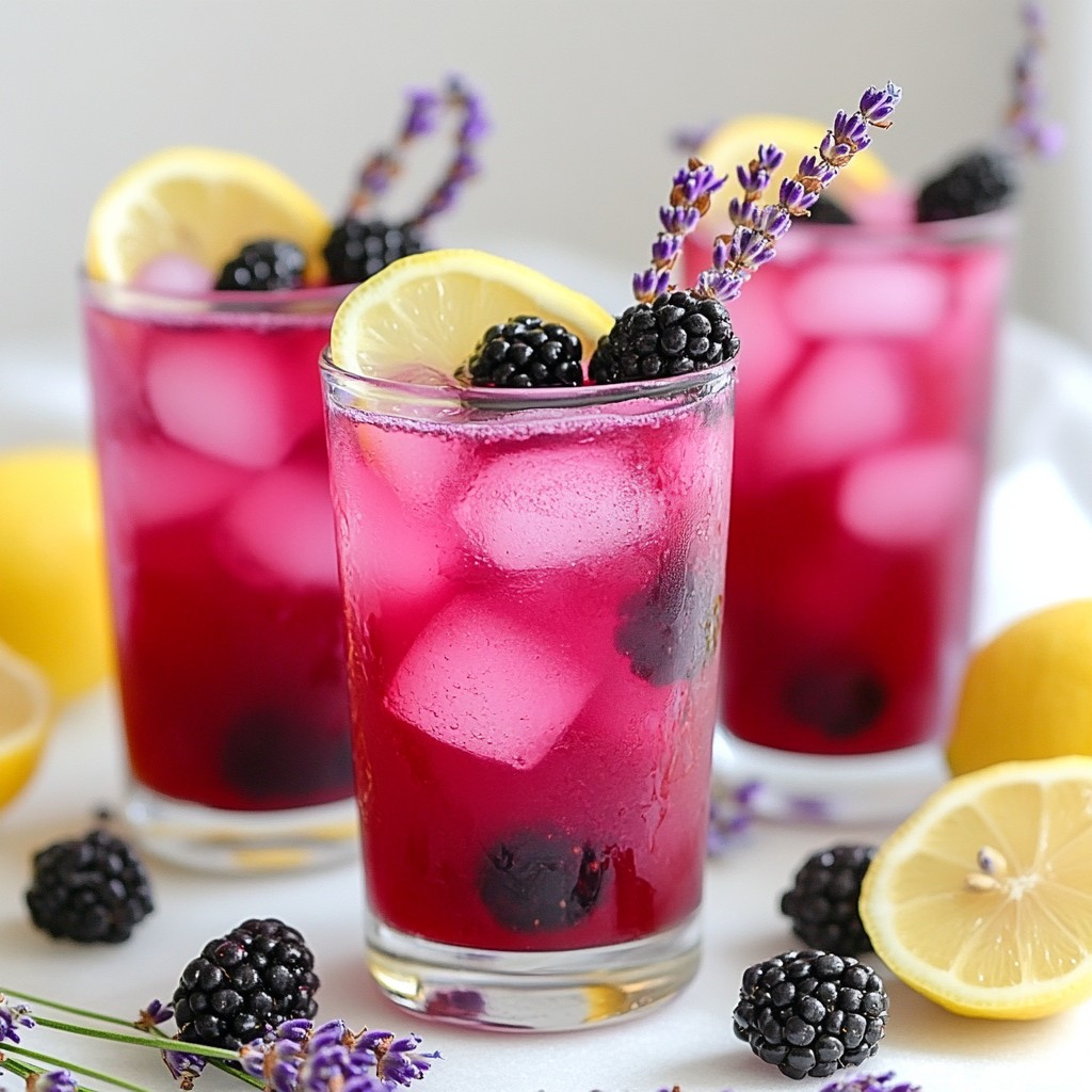 Blackberry Lavender Lemonade Refreshing Summer Drink