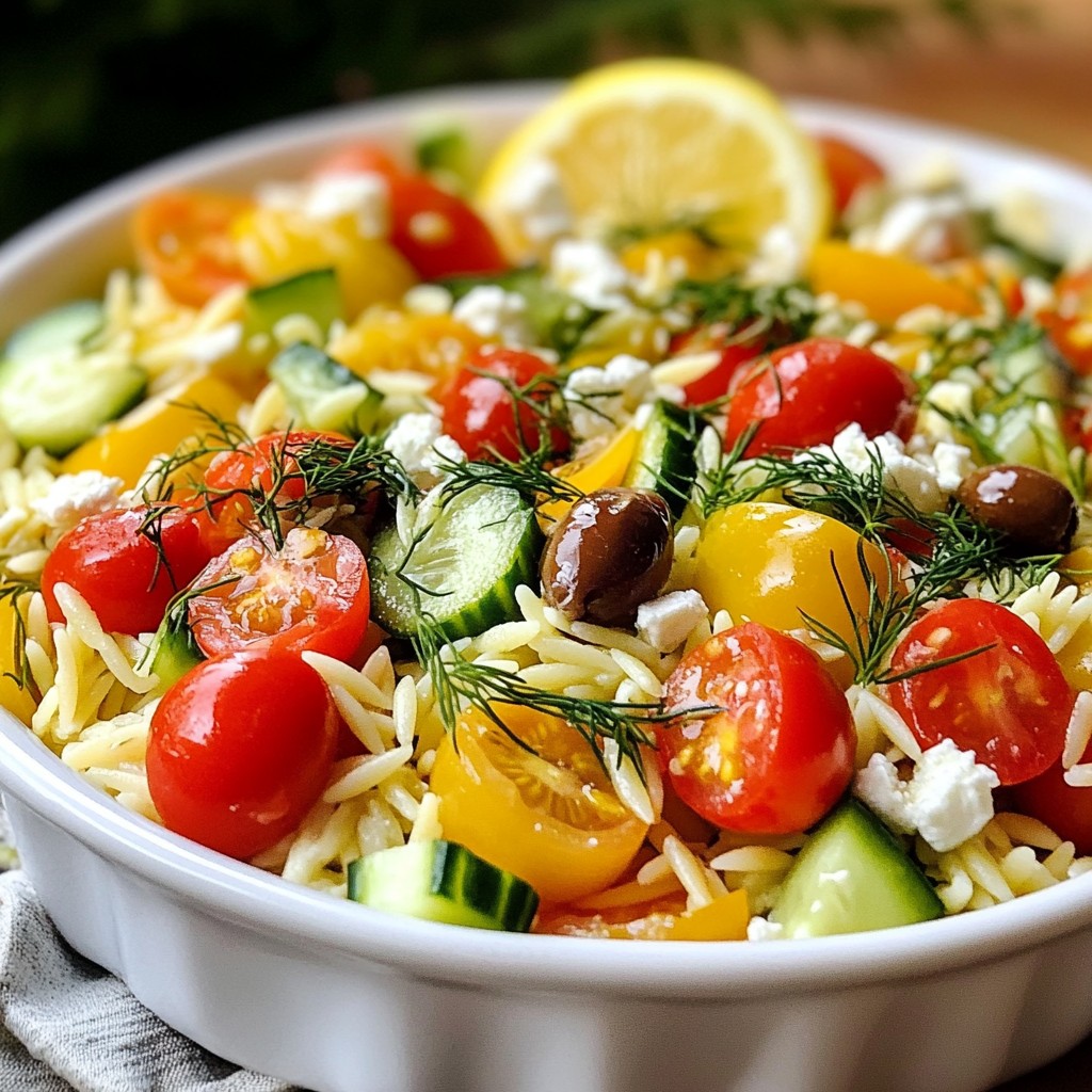 Flavorful Greek Orzo Salad with Feta Simple Recipe