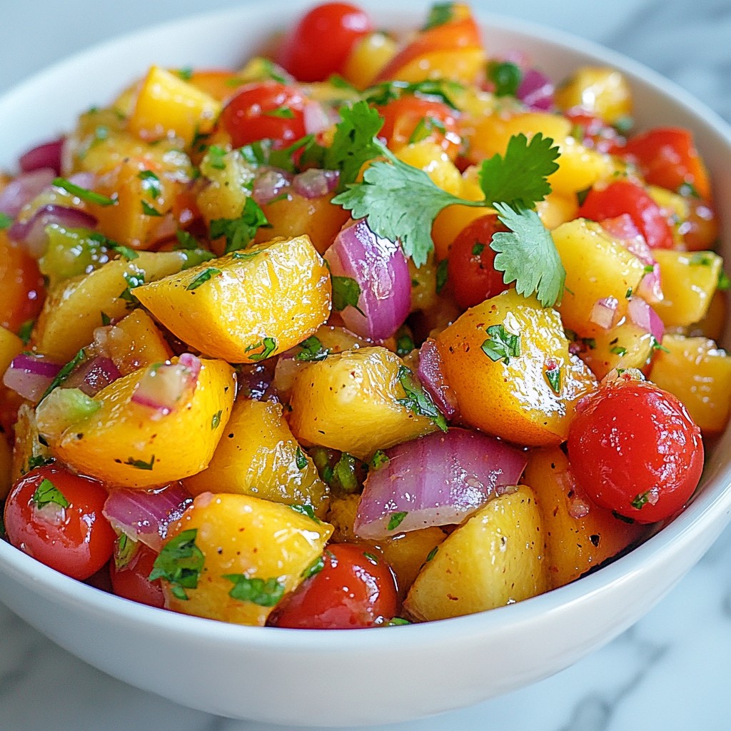 Fresh Peach Salsa Flavorful Summer Condiment Recipe