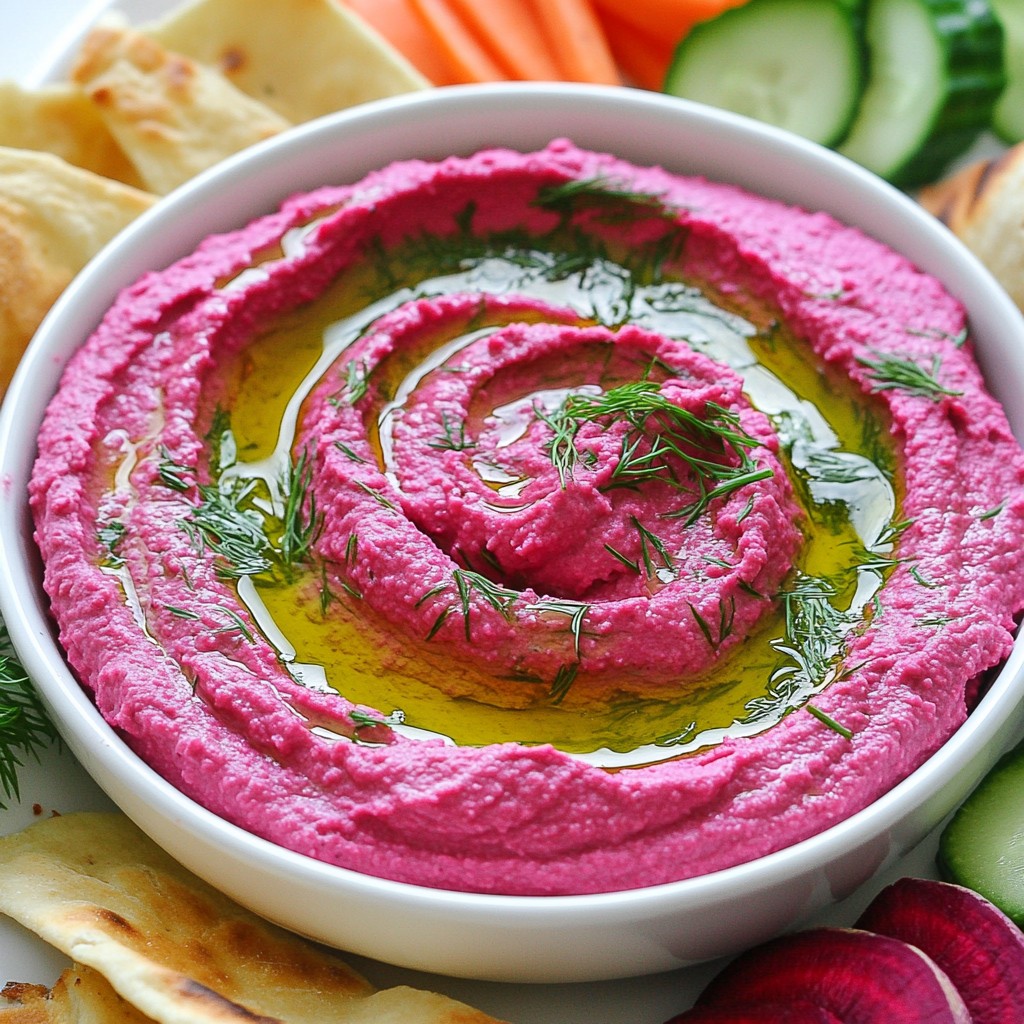 Roasted Beet Hummus Simple and Healthy Dip Recipe