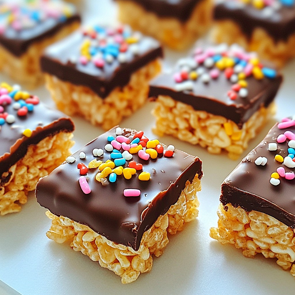Chocolate Dipped Rice Krispie Treats Simple Delight