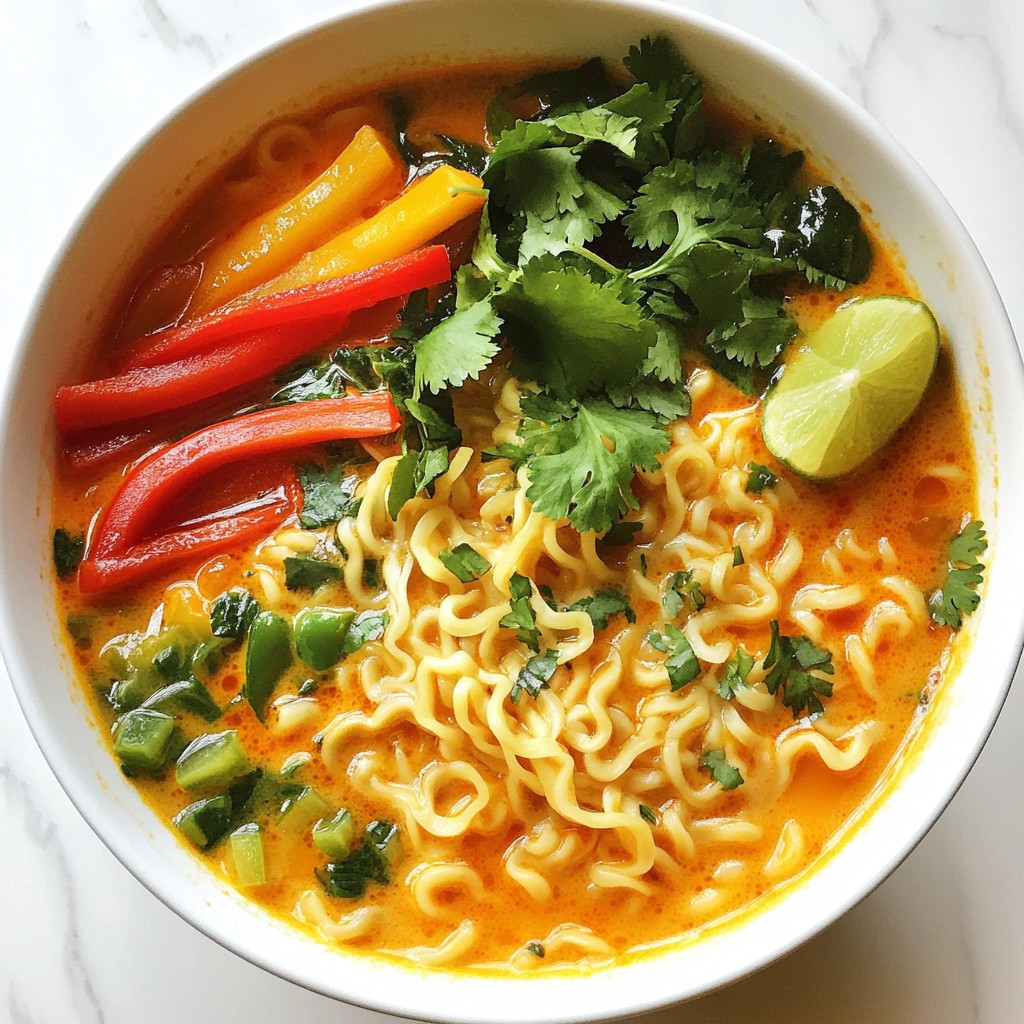 Creamy Coconut Curry Ramen Comforting and Simple Dish