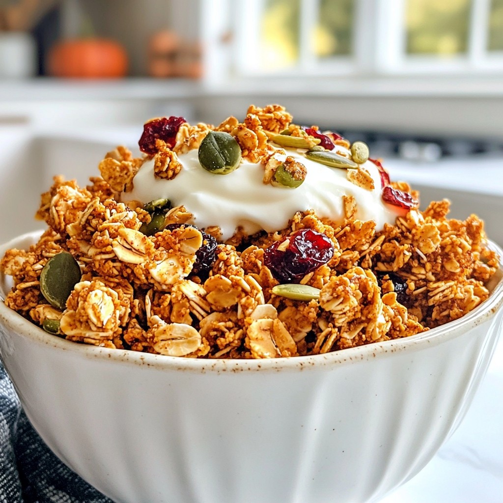 Pumpkin Spice Granola Clusters Tasty and Crunchy Snack