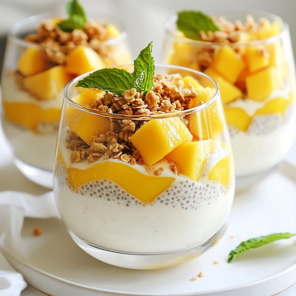 Coconut Mango Chia Parfait Delightful Healthy Treat