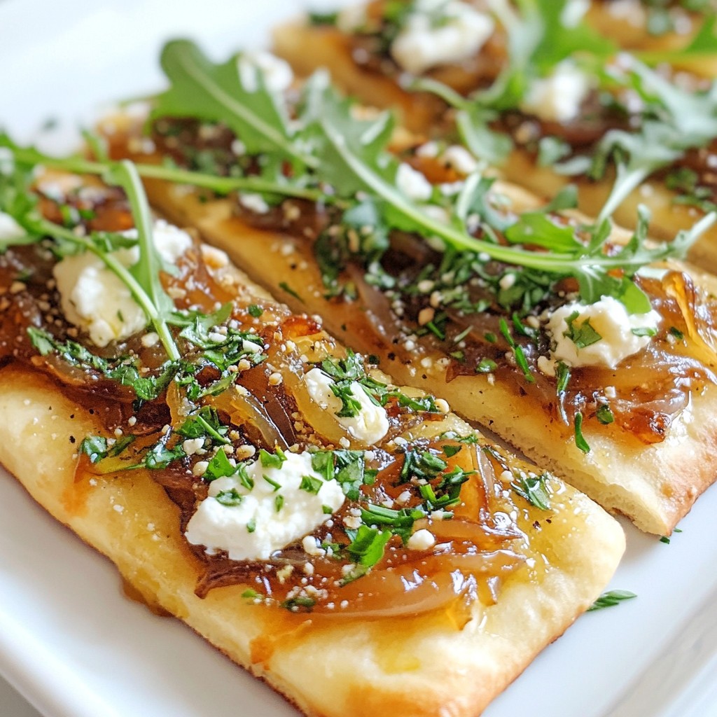 Caramelized Onion Goat Cheese Flatbread Delight