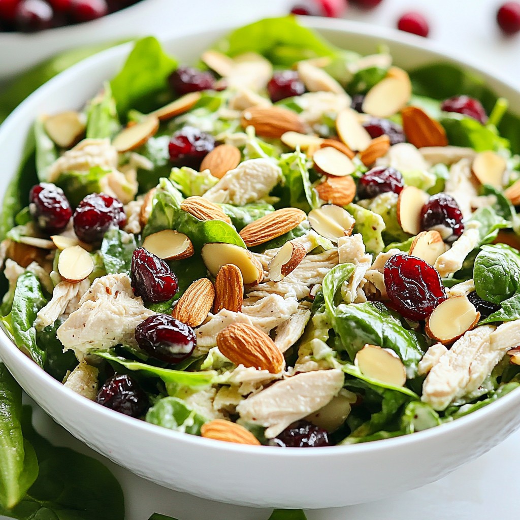 Cranberry Almond Chicken Salad Fresh and Flavorful Mix