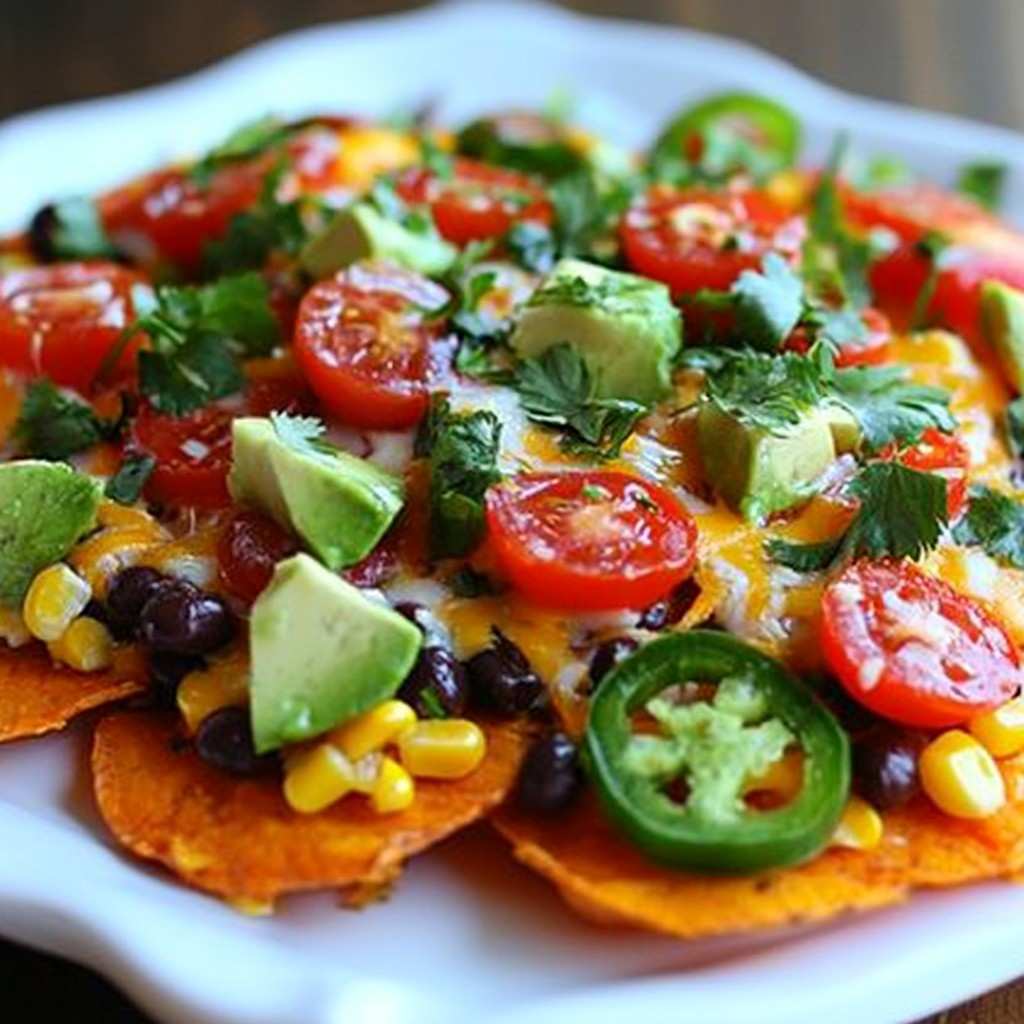 Loaded Tex-Mex Sweet Potato Nachos Flavorful Snack Idea