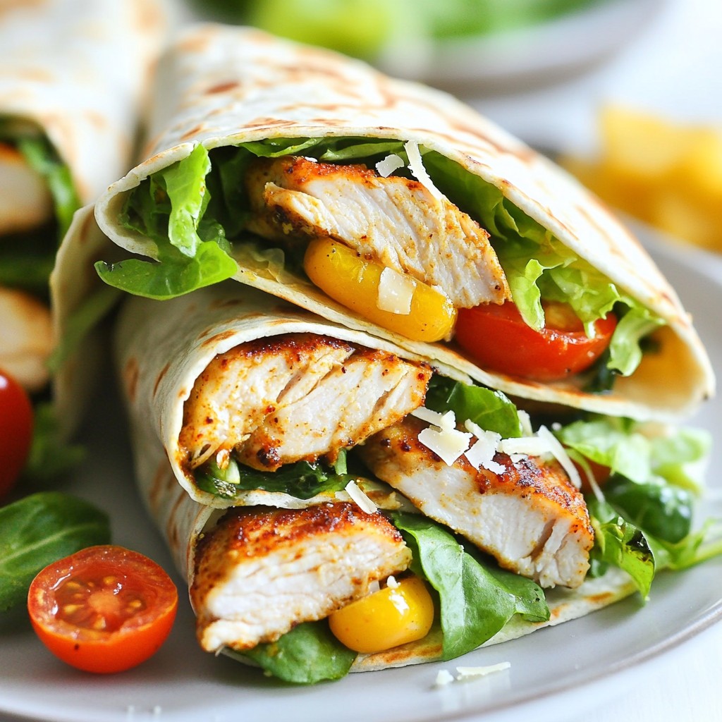 Cajun Chicken Caesar Wraps Packed with Flavorful Goodness