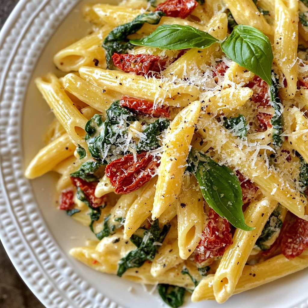 Creamy Spinach Sun-Dried Tomato Penne Flavor Booster