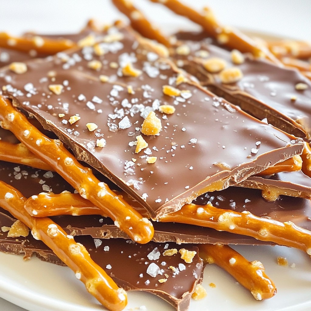 Chocolate Caramel Pretzel Bark Irresistible Treat