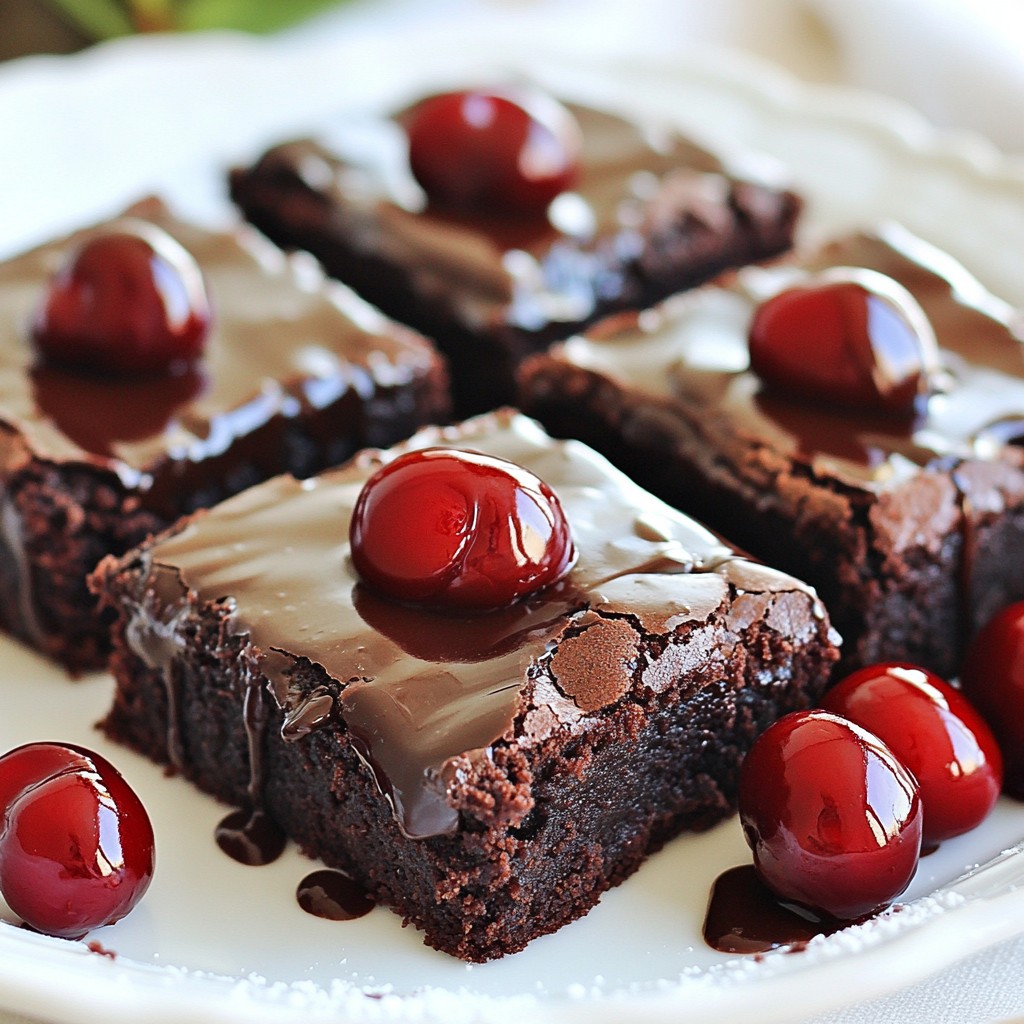 Chocolate Covered Cherry Brownies Delicious and Easy