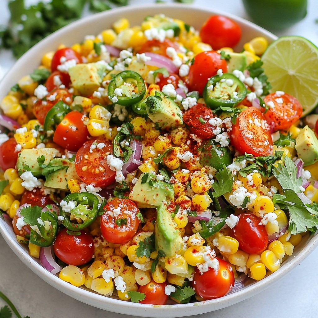 Spicy Mexican Street Corn Salad Fresh and Flavorful